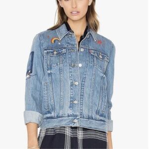 Levi's Light Blue California Dreamin denim Jacket with Embroidery